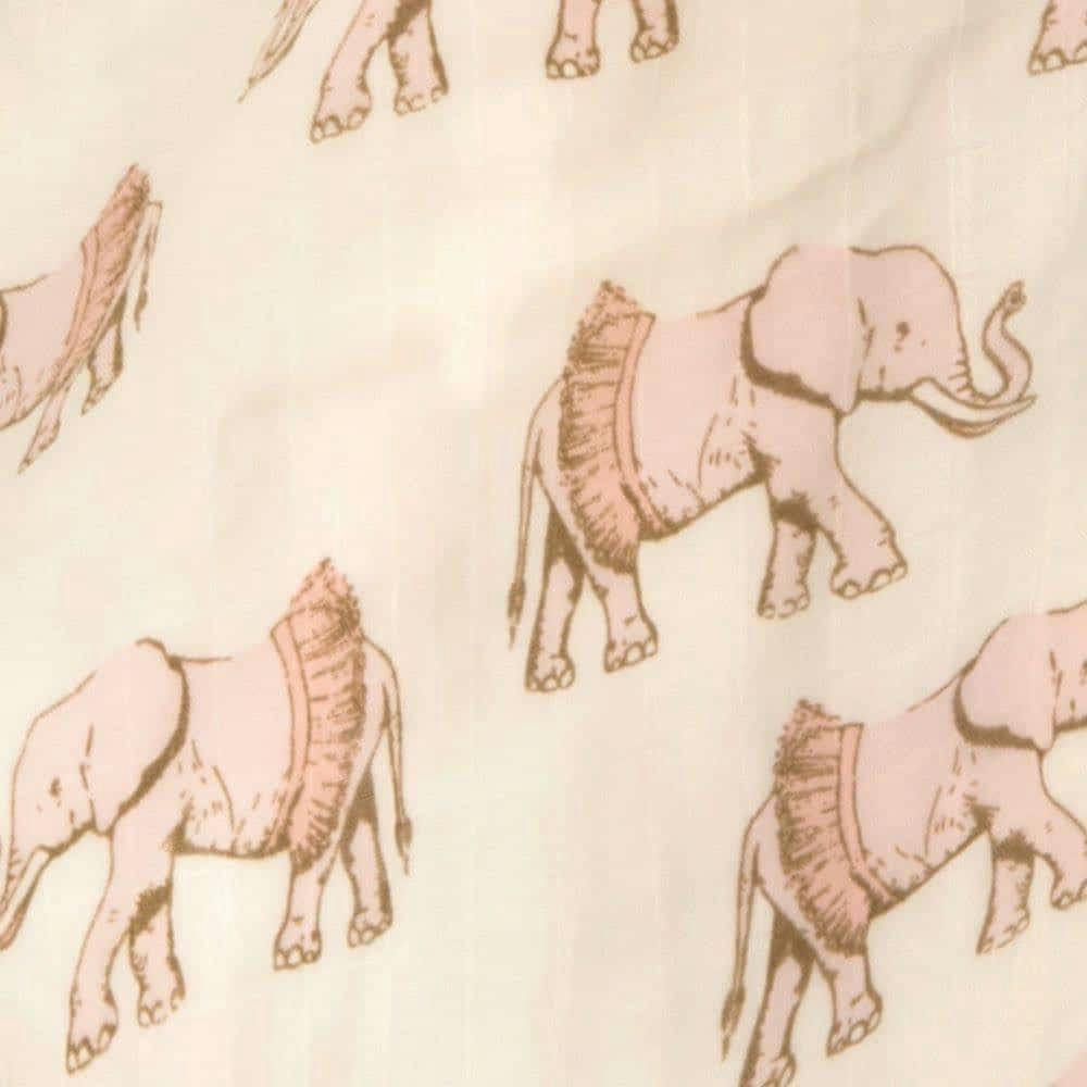 Tutu Elephant Bamboo Muslin Fitted Crib Sheet