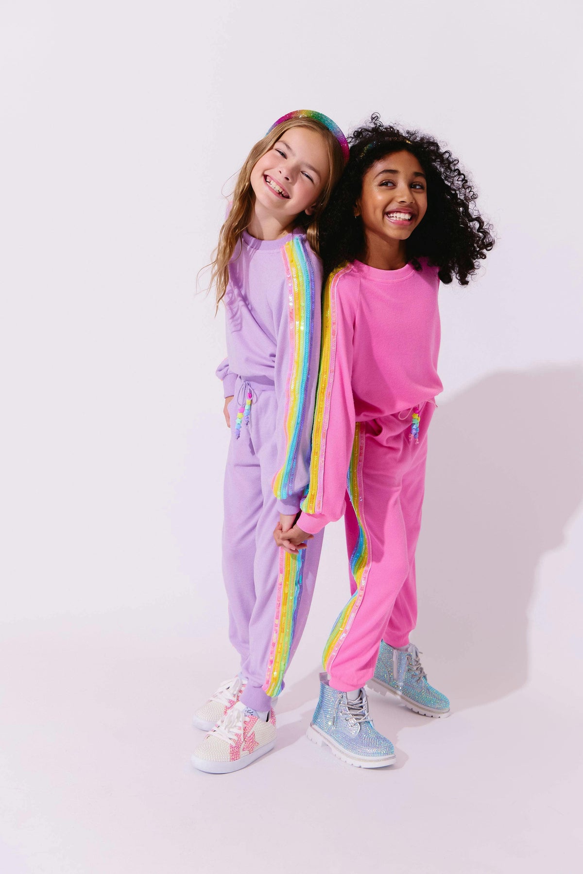 Lavender Rainbow Sequin Set