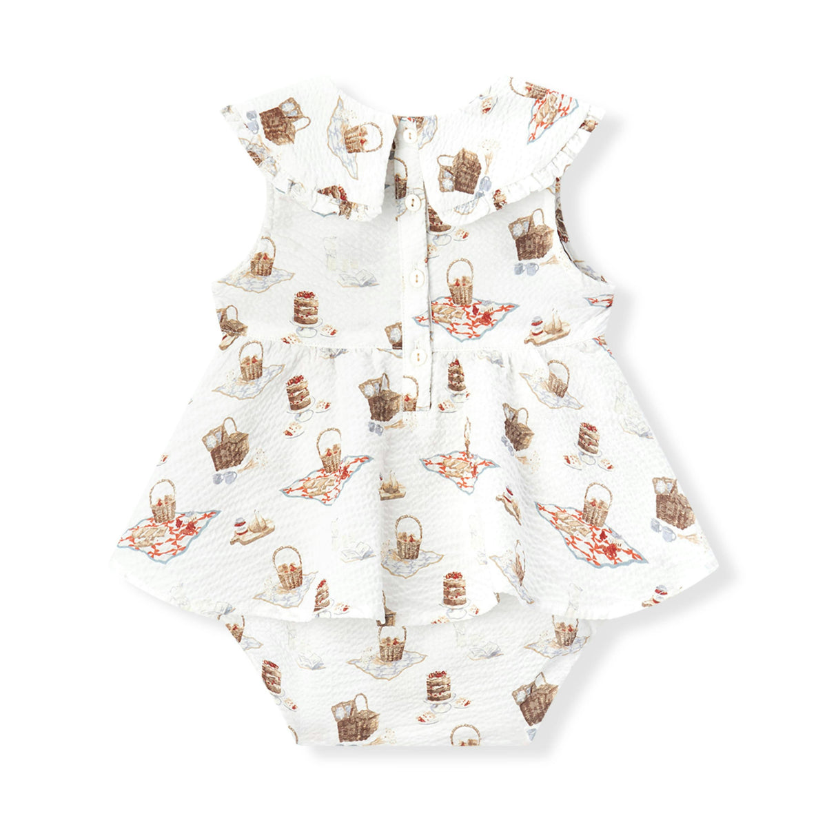 Picnic Ruffle Collar One Piece Dress