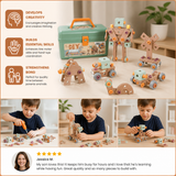 144-Piece Kids Tool Set with Drill & Toolbox – STEM Montessori Construction Kit