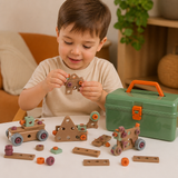144-Piece Kids Tool Set with Drill & Toolbox – STEM Montessori Construction Kit