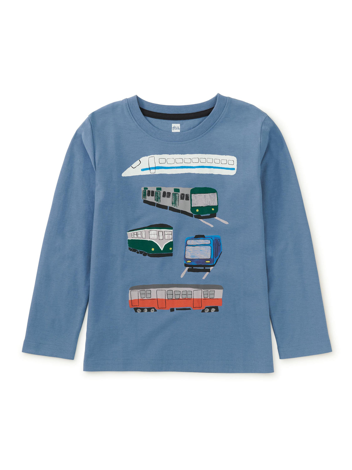 Trains Trains Trains Graphic T, Coronet Blue