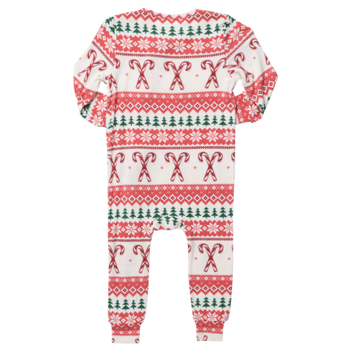 Baby Bamboo Romper - Candy Cane Fair Isle