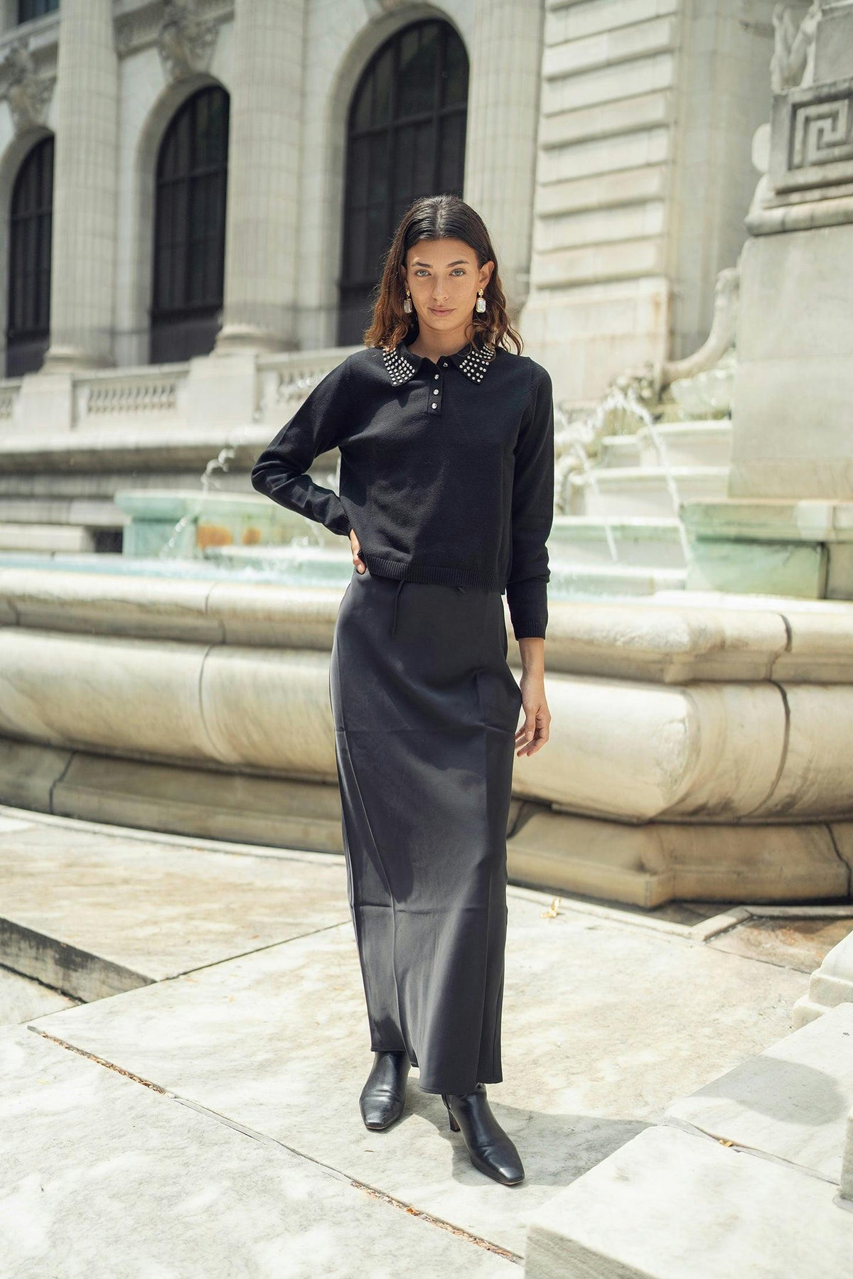 SILK SLIP SKIRT