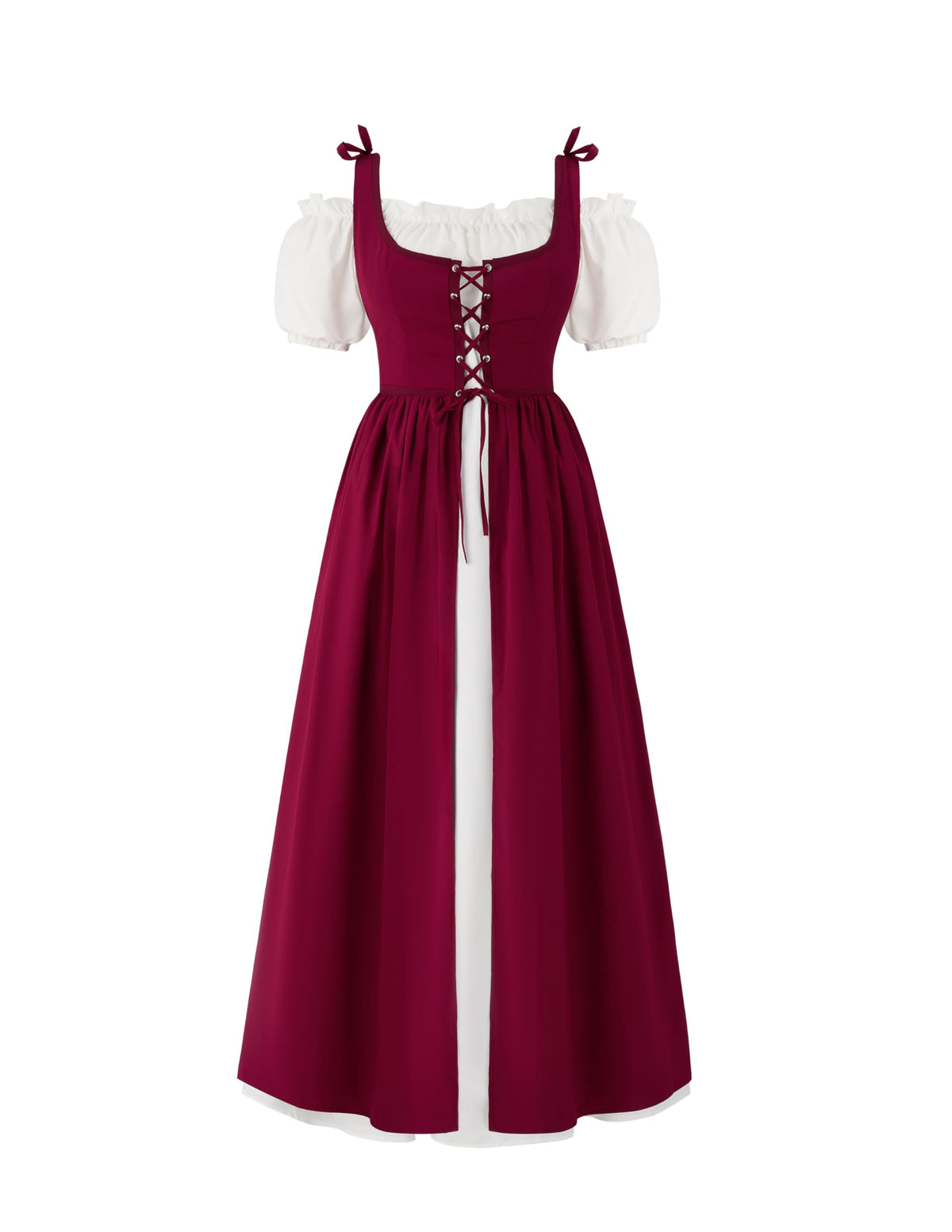 Women Medieval Renaissance Peasant Maxi Dress for Halloween