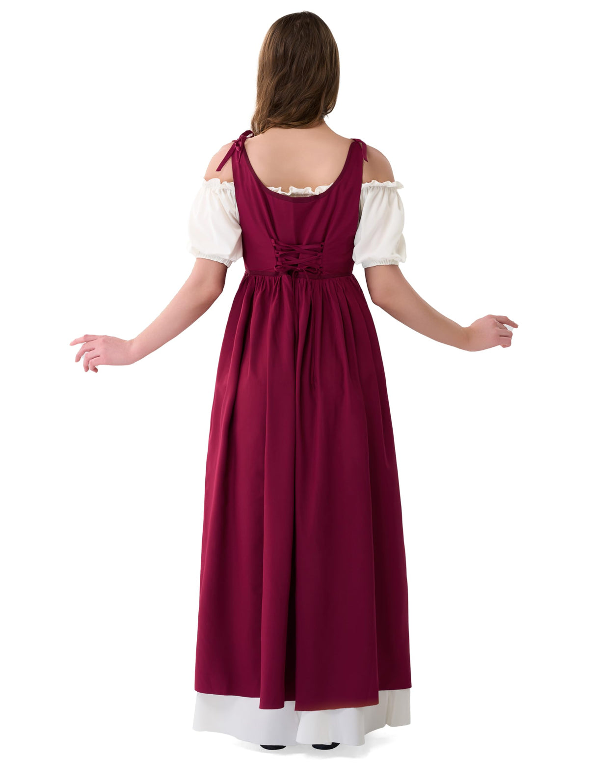 Women Medieval Renaissance Peasant Maxi Dress for Halloween