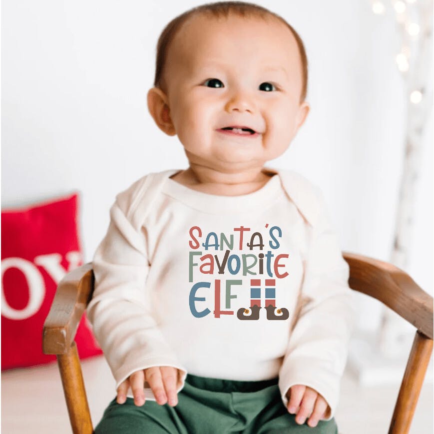 graphic bodysuit | santas favorite elf (long sleeve)