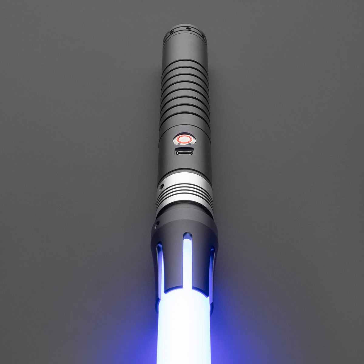 Vanguard Lightsaber Hilt – Matte Black with Silver Accents