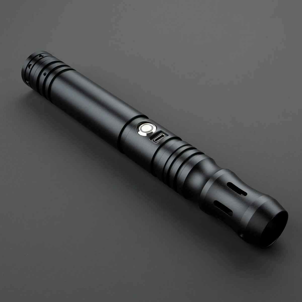 Model Eta Lightsaber – Black Metal Hilt | Custom Dueling Saber
