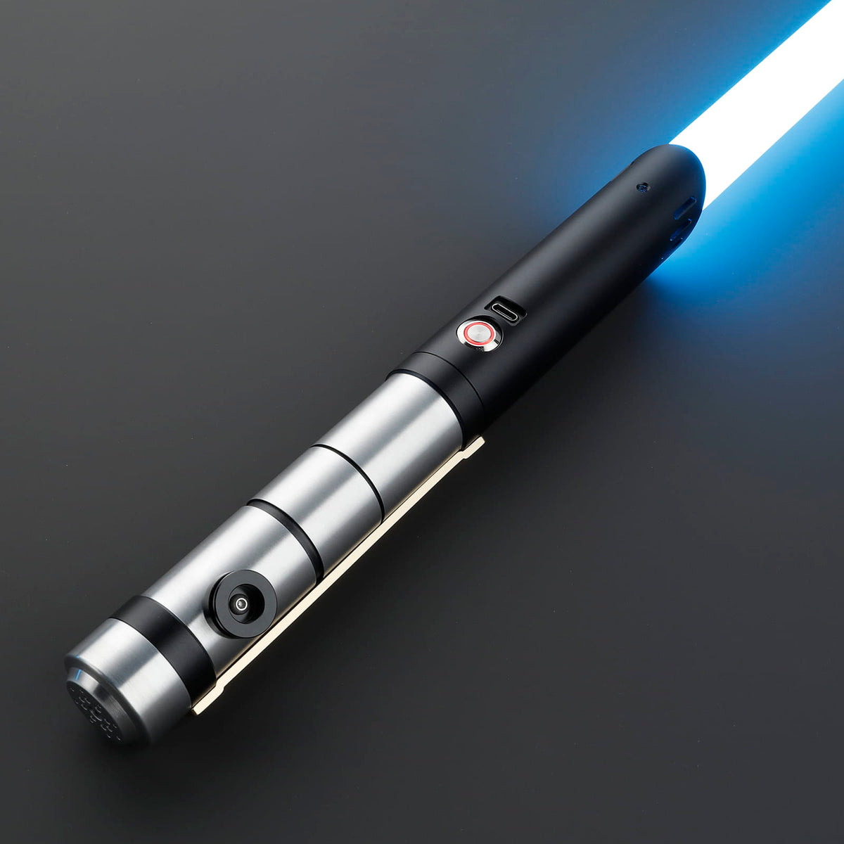 Starforge Lightsaber – Silver & Black Hilt