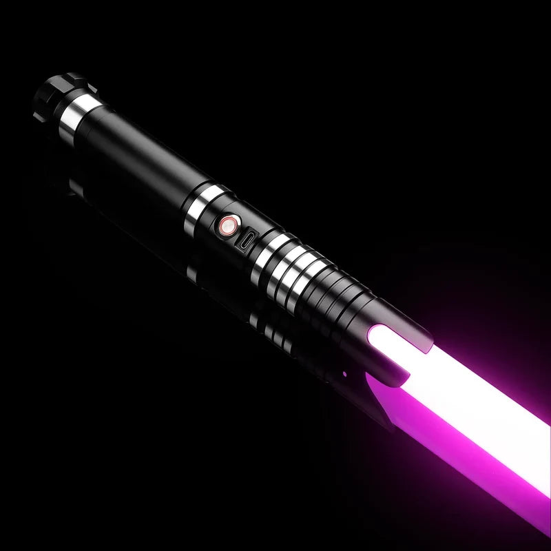 Liberator Double-Bladed Lightsaber – Black & Silver Staff