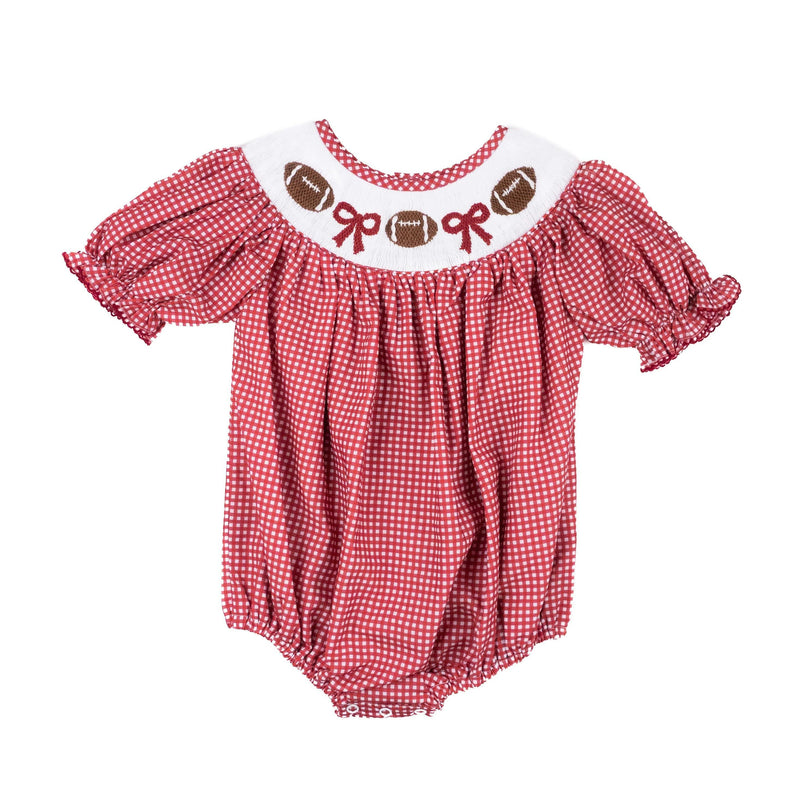Crimson Gingham Football - Hallie Bubble