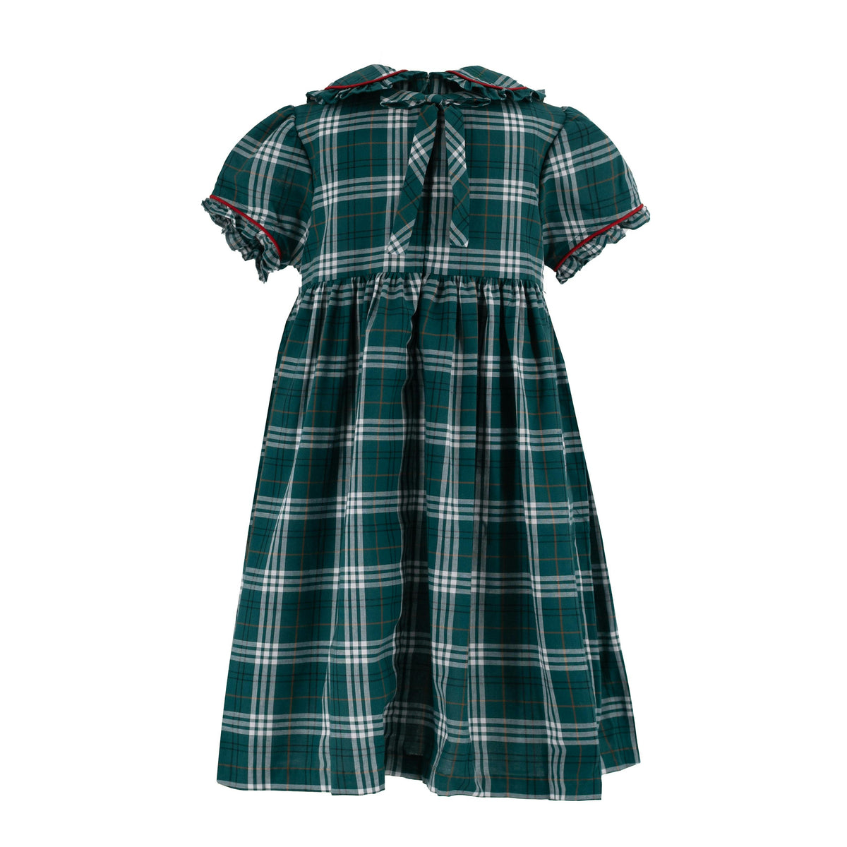 Ariella Girl Dress - Green Tartan