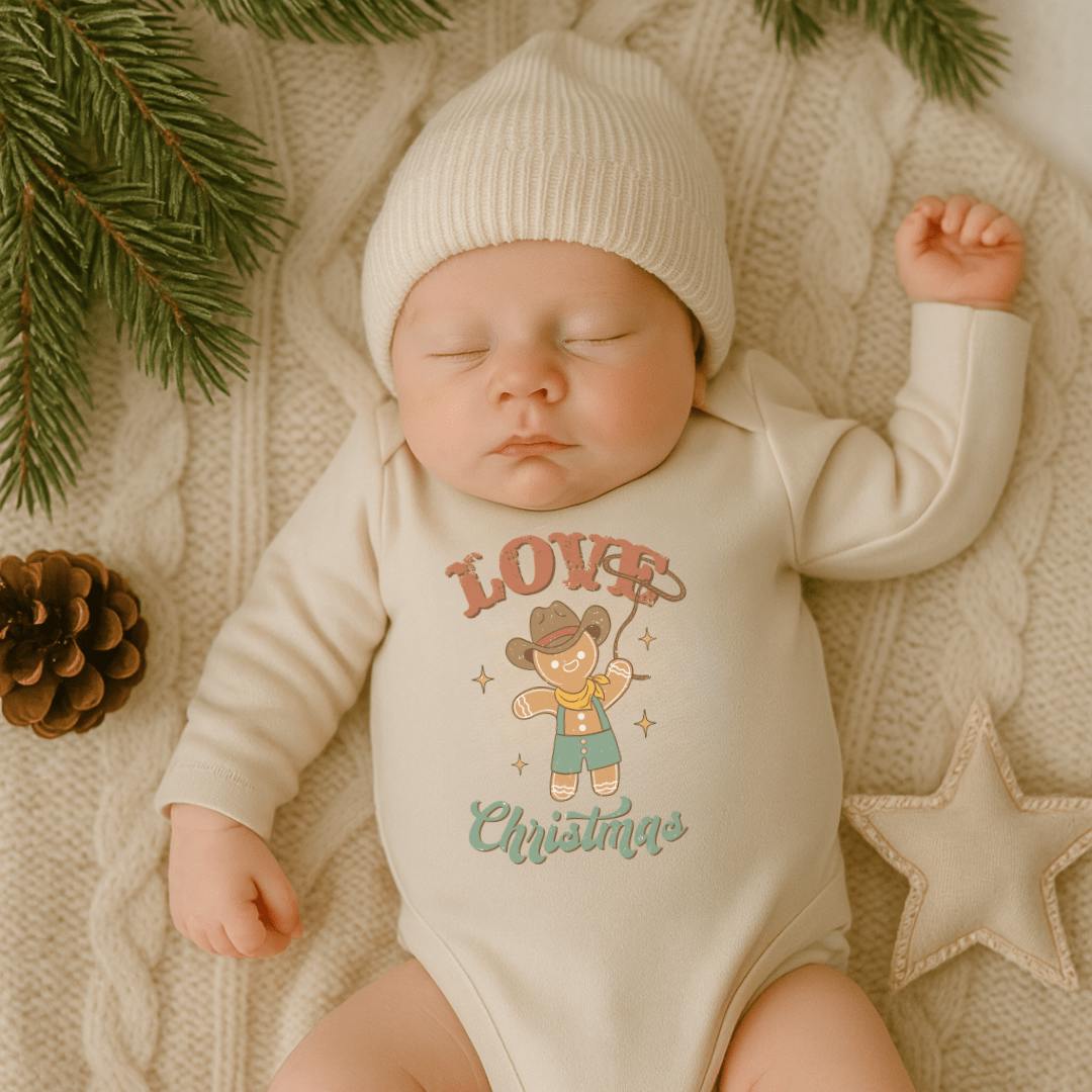 long sleeve graphic bodysuit | christmas lasso