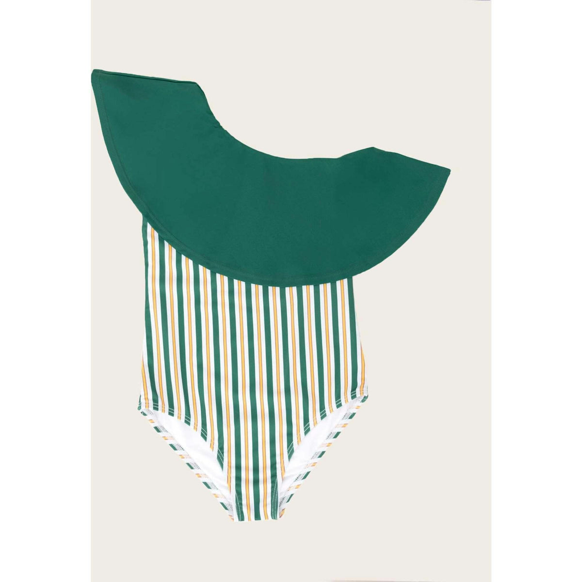 Hamptons Stripe One Shoulder Ruffle