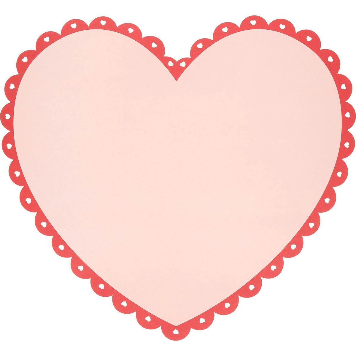 Scalloped Heart Paper Placemats