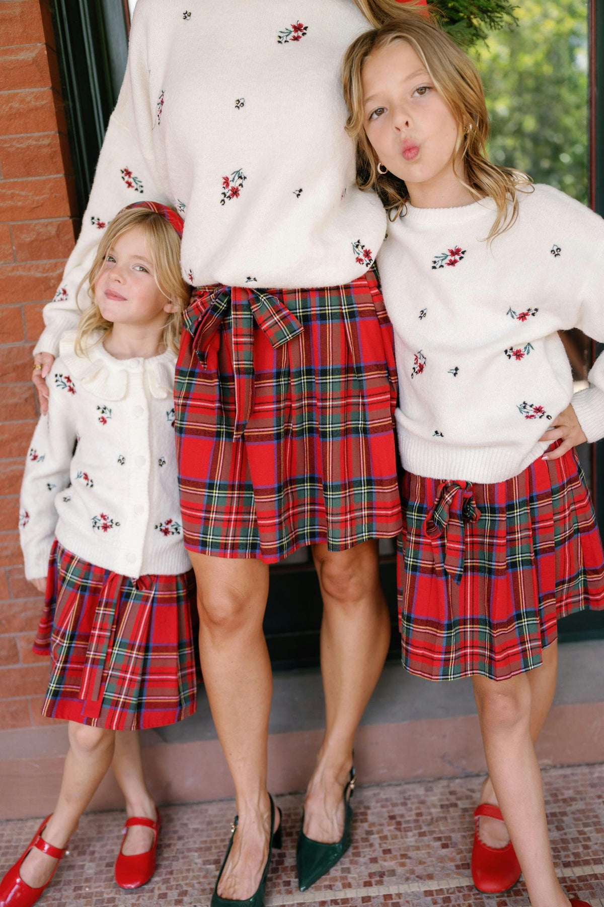 Addison Skort in Holiday Plaid