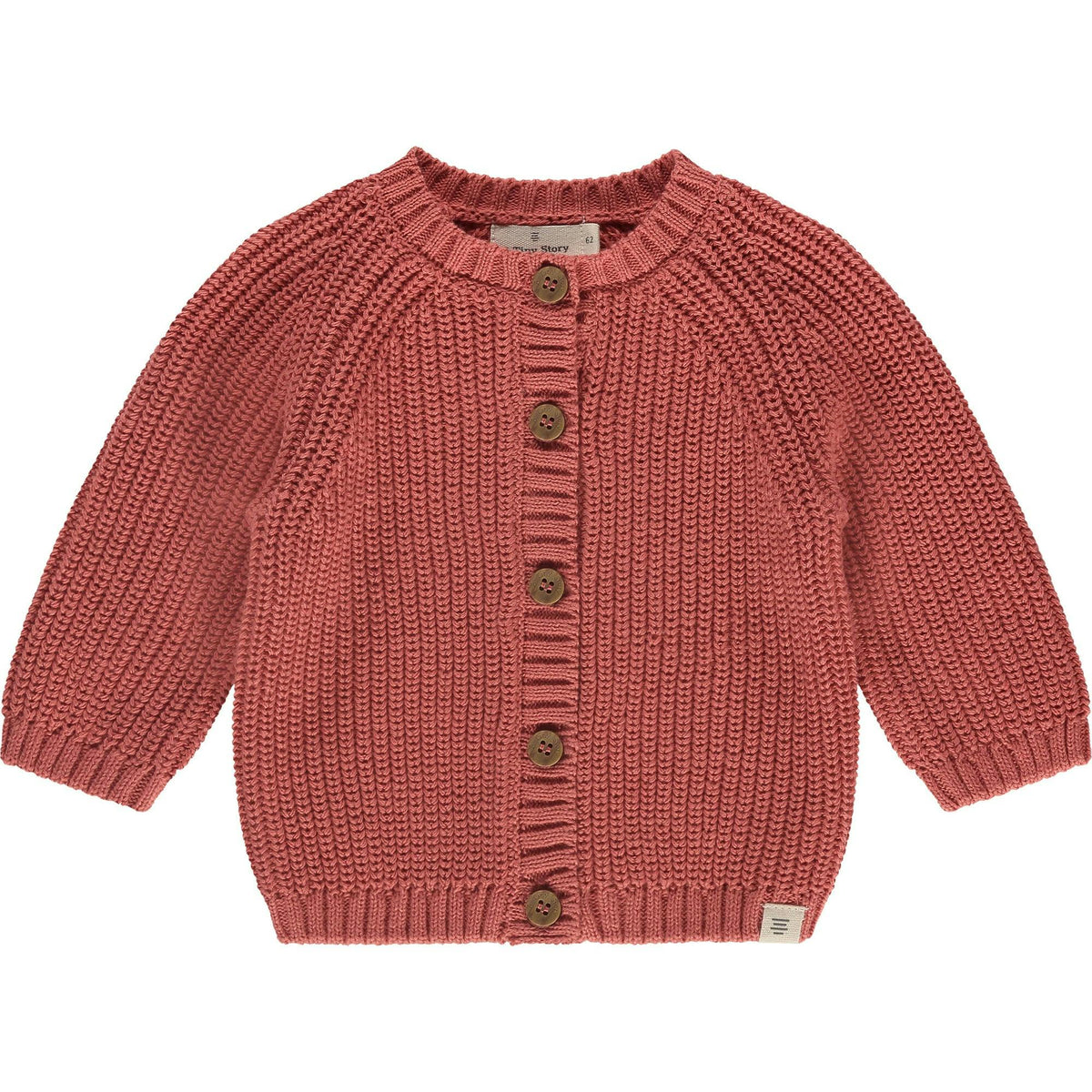Knit Round Neck Button-Up Cardigan