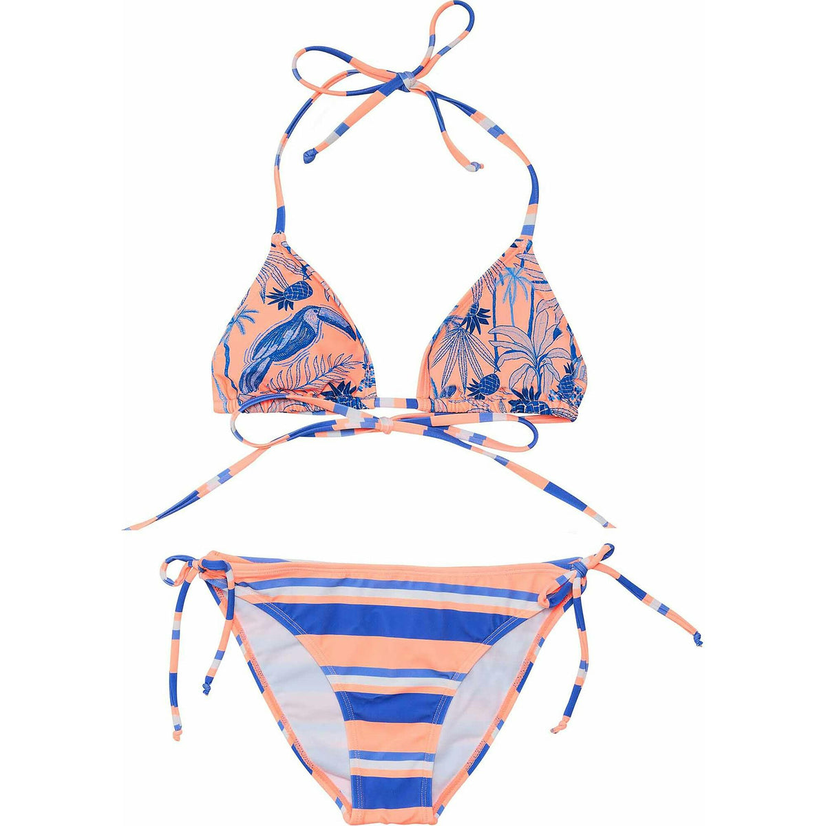 UPF50+ Sustainable Halter Neck Tie Front & Bottom Triangle Bikini