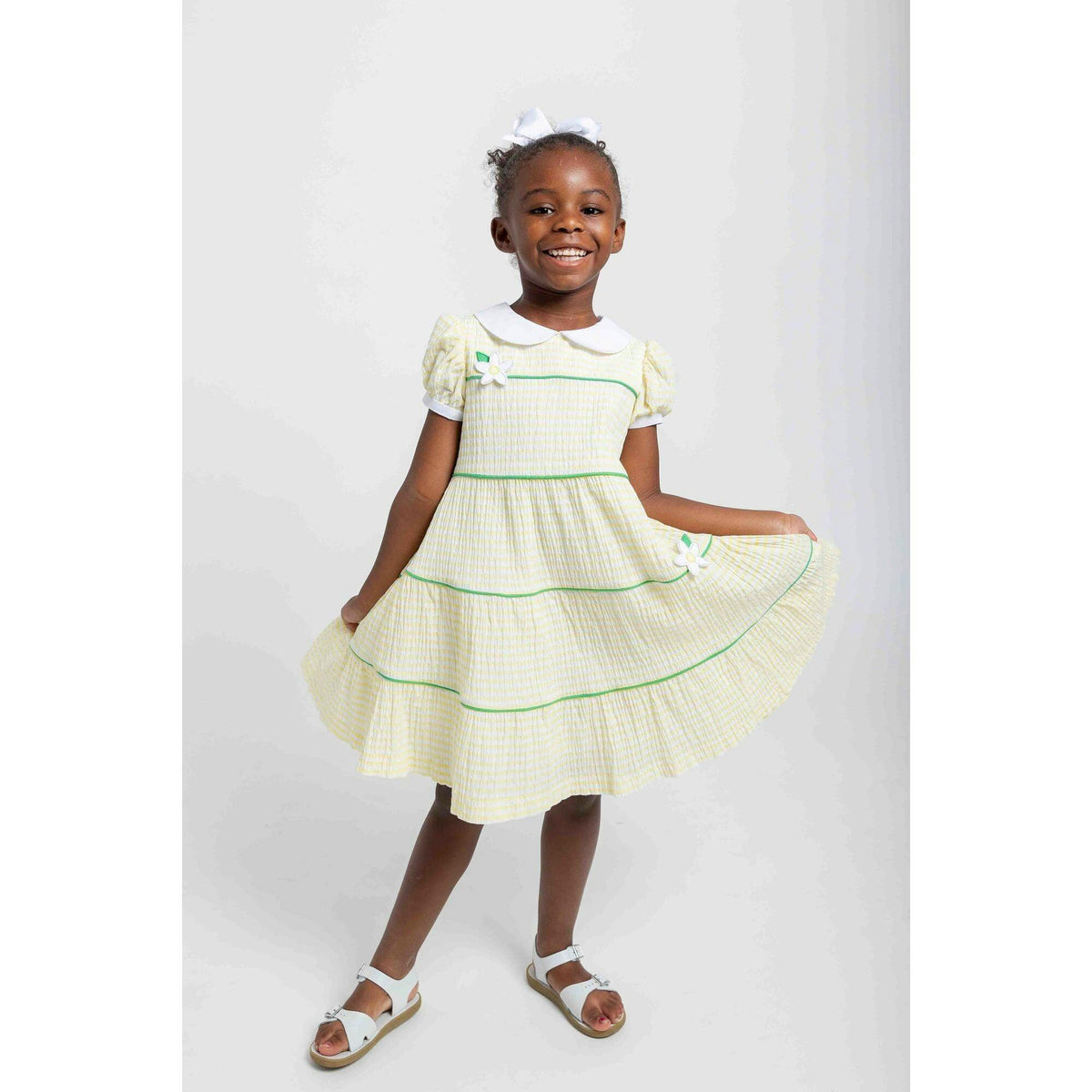 Stripe Dress With Flowers