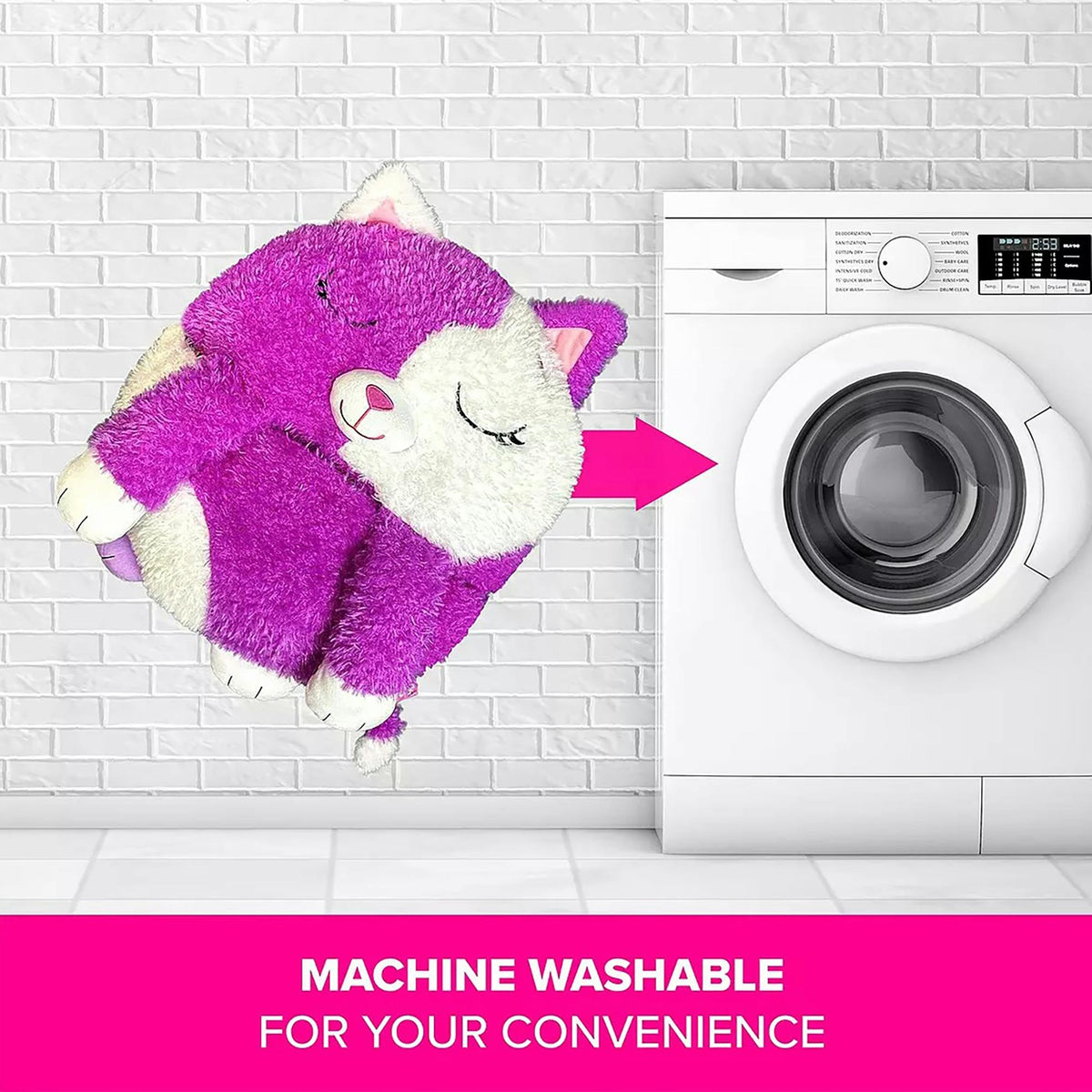 Happy Nappers: S4 Lg - Purple & White Cat