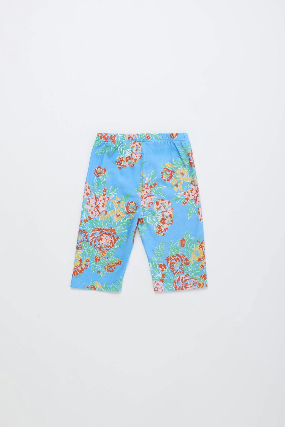 VINTAGE FLOWERS SHORT LEGGINGS LIGHT BLUE
