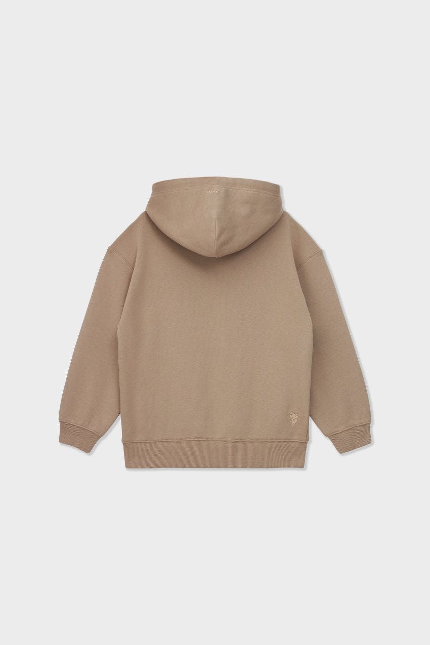 Relaxed Cotton Hoodie With Print