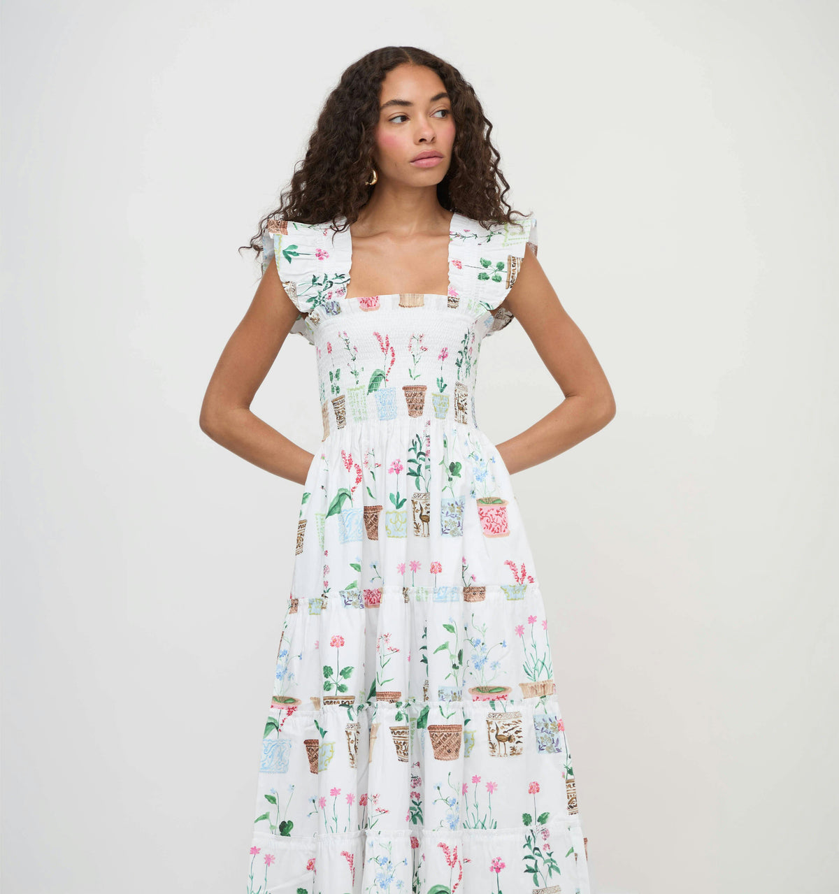 The Ellie Nap Dress - Flower Pots