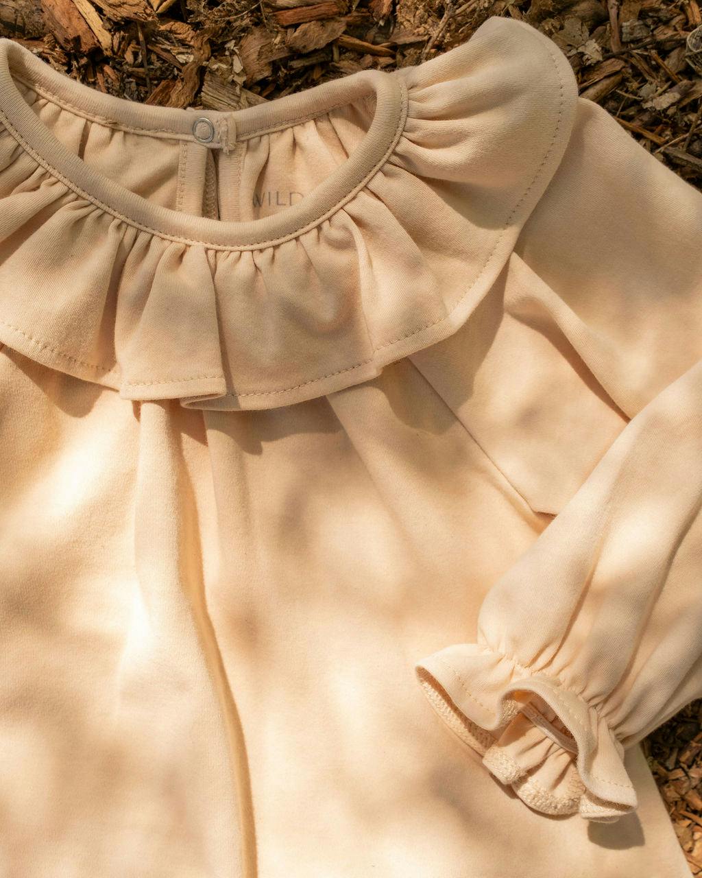 Ruffle Top in Dusty Pink