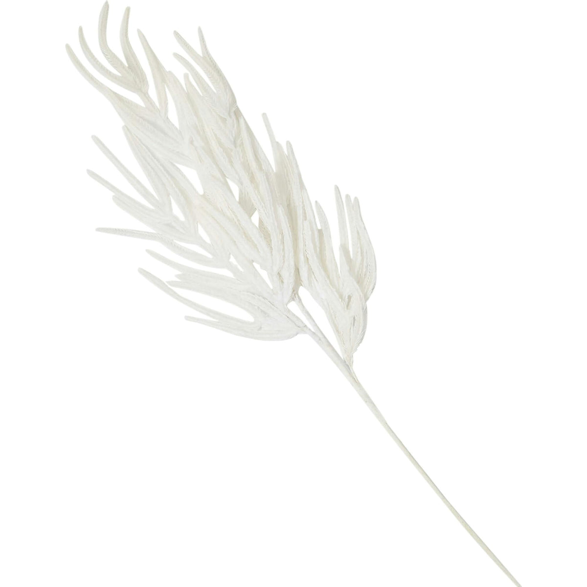 Real Touch Flocked White Norfolk Pine Branch Christmas Spray - 37"