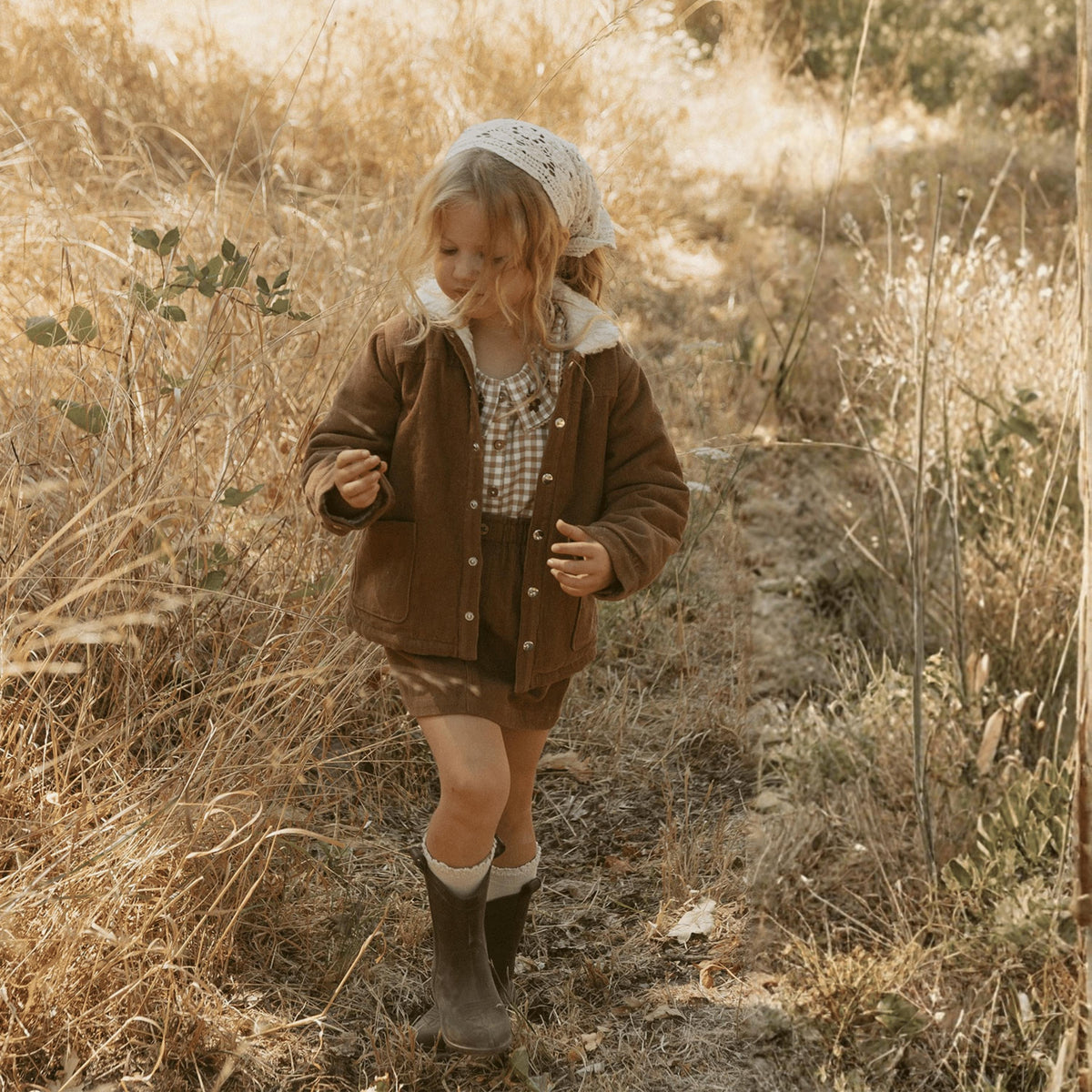 Organic Corduroy Front Pocket Jacket - Brown