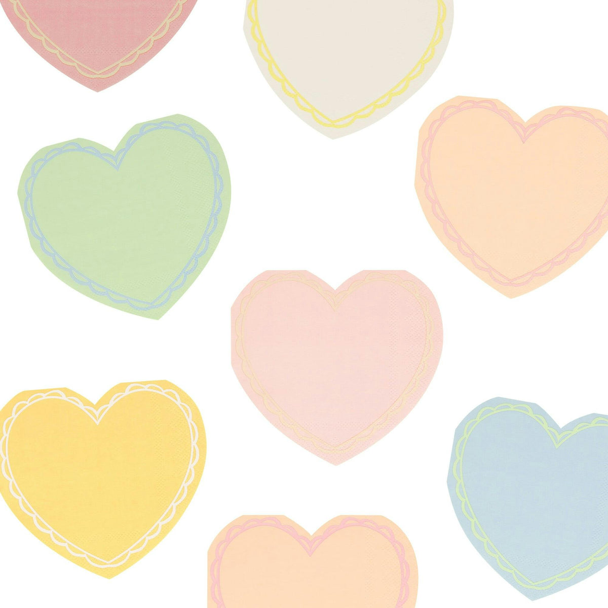 Pastel Heart Small Napkins