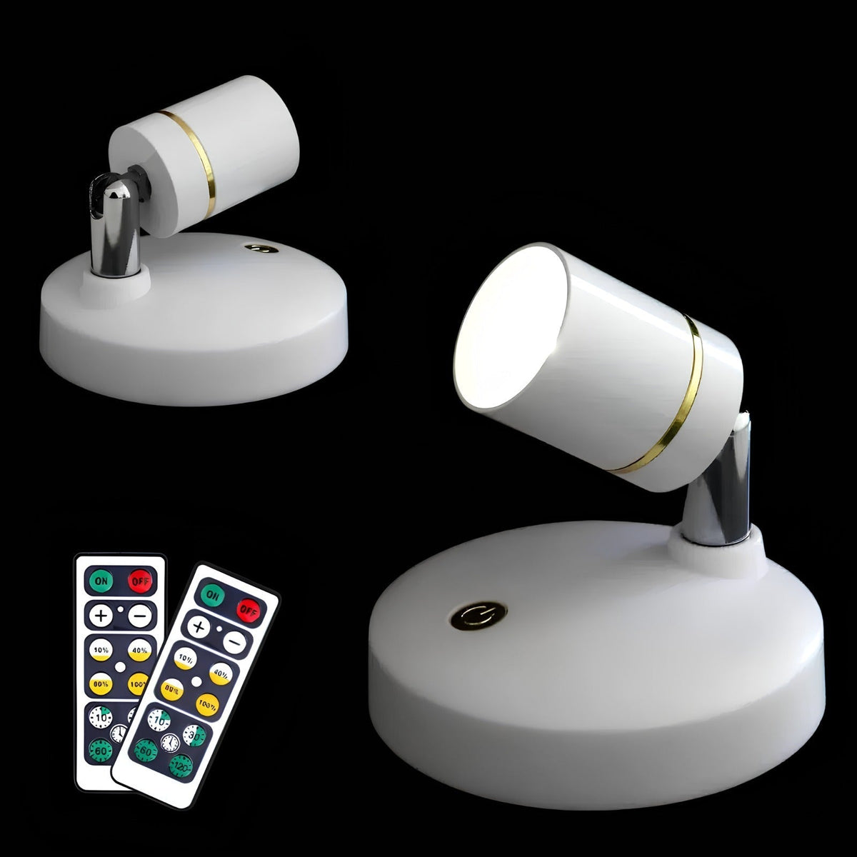 Wireless Adjustable Wall Spotlight with Remote Control