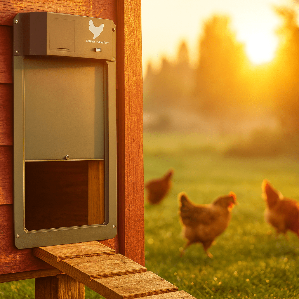 Automatic Chicken Coop Door with Light Sensor and Weatherproof Sliding Panel