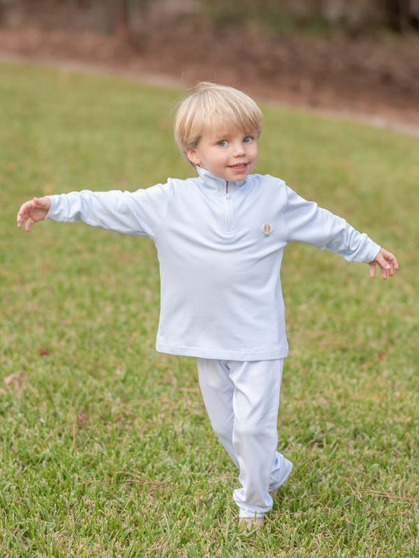 Spotted Half Zip Pullover Set