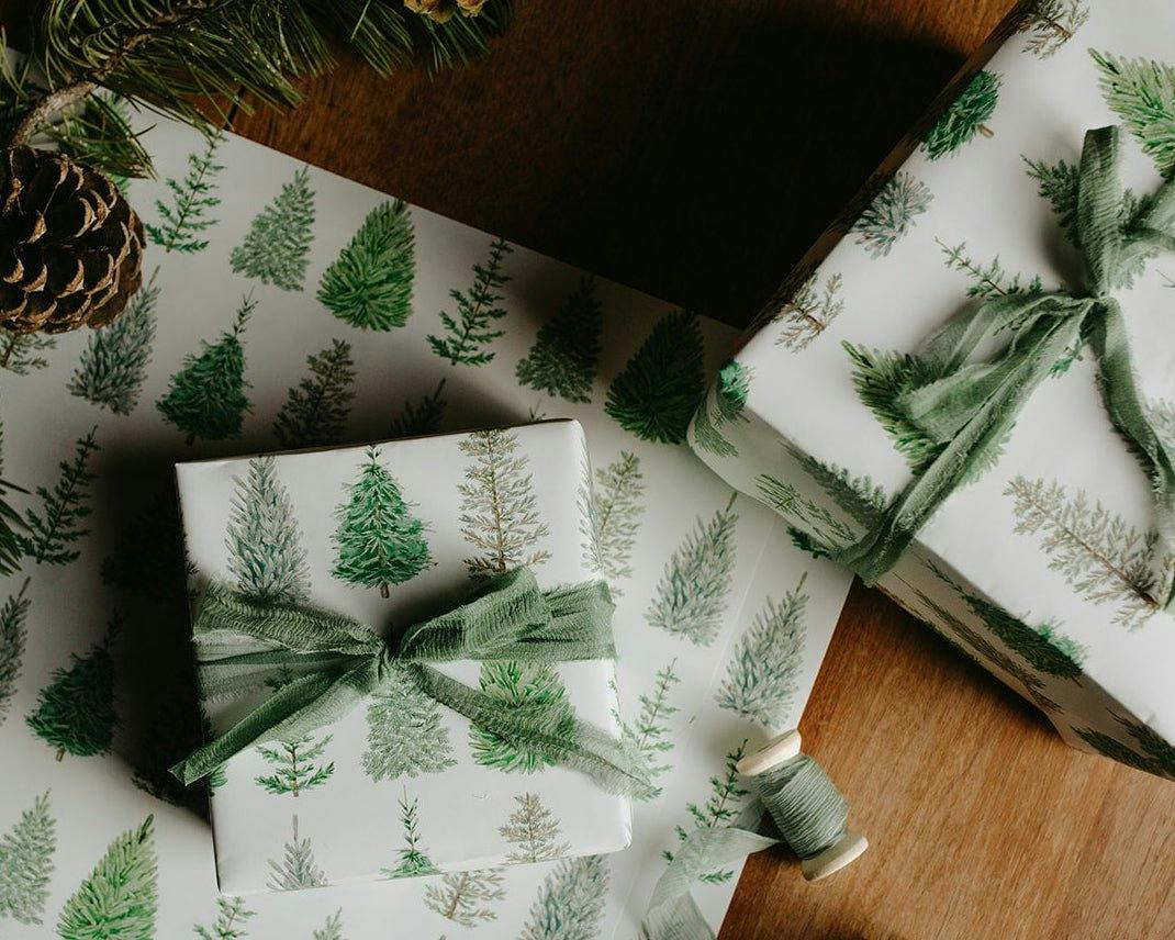 Evergreen Christmas Tree Gift Wrap