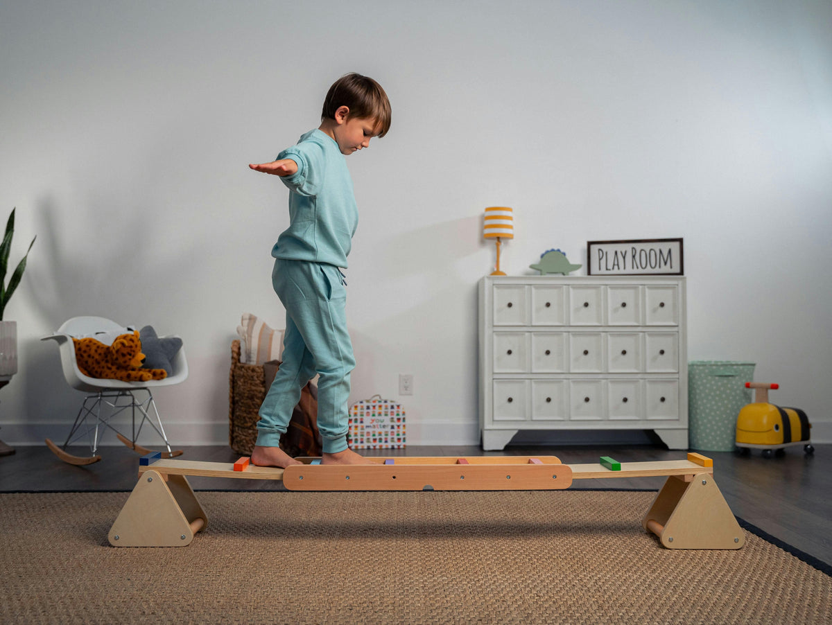 Willow | Wooden Rainbow Seesaw and Balance Beam for Toddlers