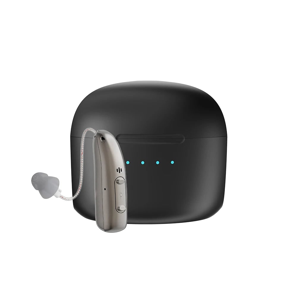 Bluetooth Hearing Aids with Noise Reduction and Rechargeable Battery Case