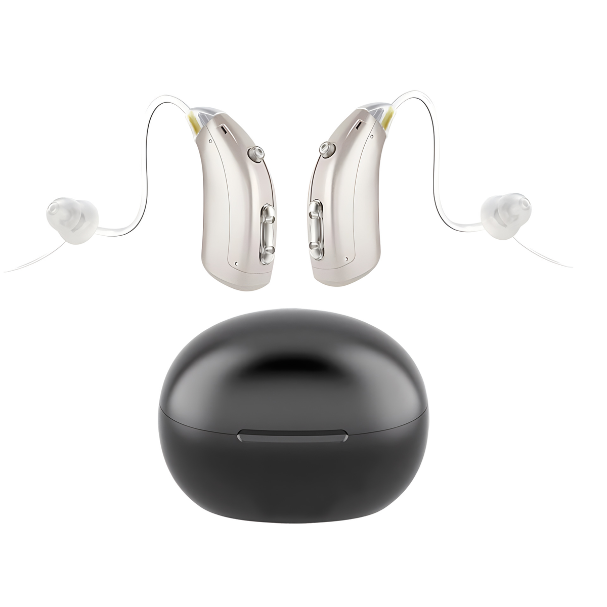 Bluetooth Hearing Aids with Noise Reduction and Rechargeable Battery Case