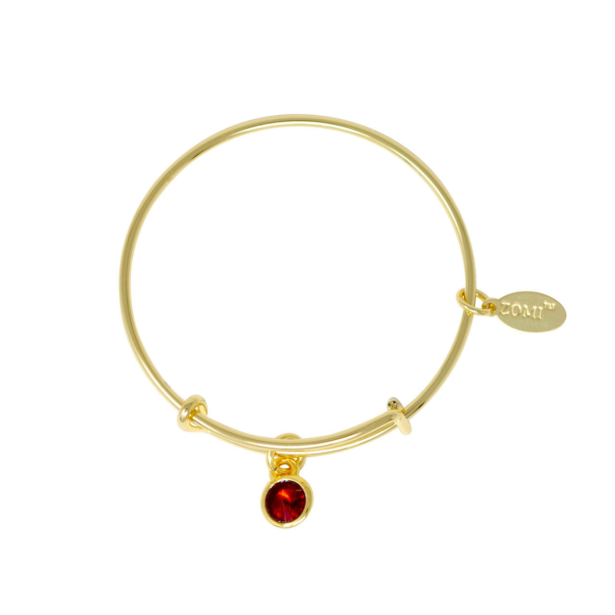 January Birthstone Bangle Bracelet