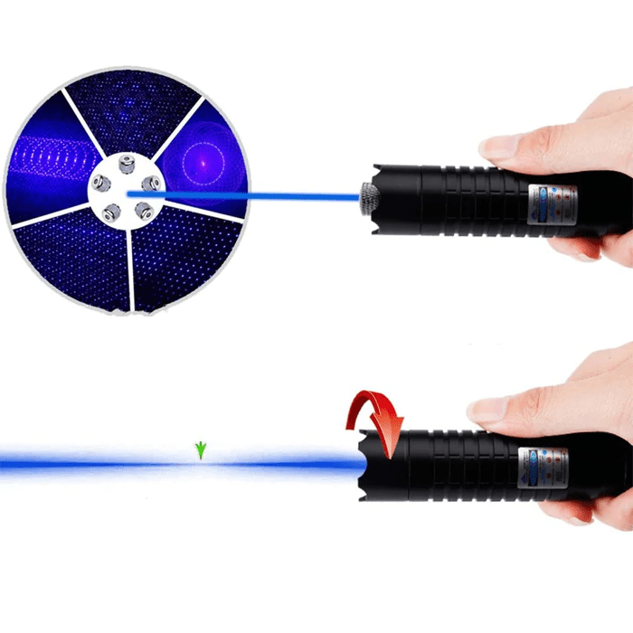 450nm Blue Laser Pointer - Adjustable Focus Handheld Presentation Pointer