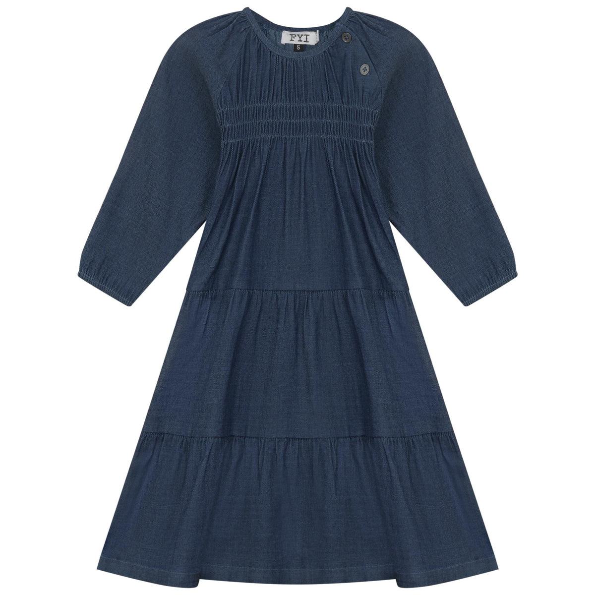 Denim Tiered Dress