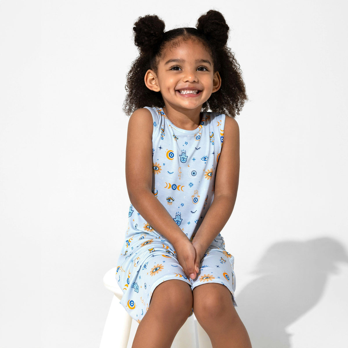 The Eye Blue Bamboo Girls' Sleeveless Dress