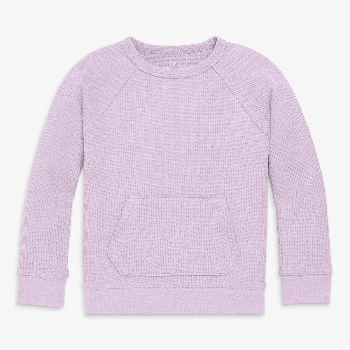 Kids heathered waffle pocket tee