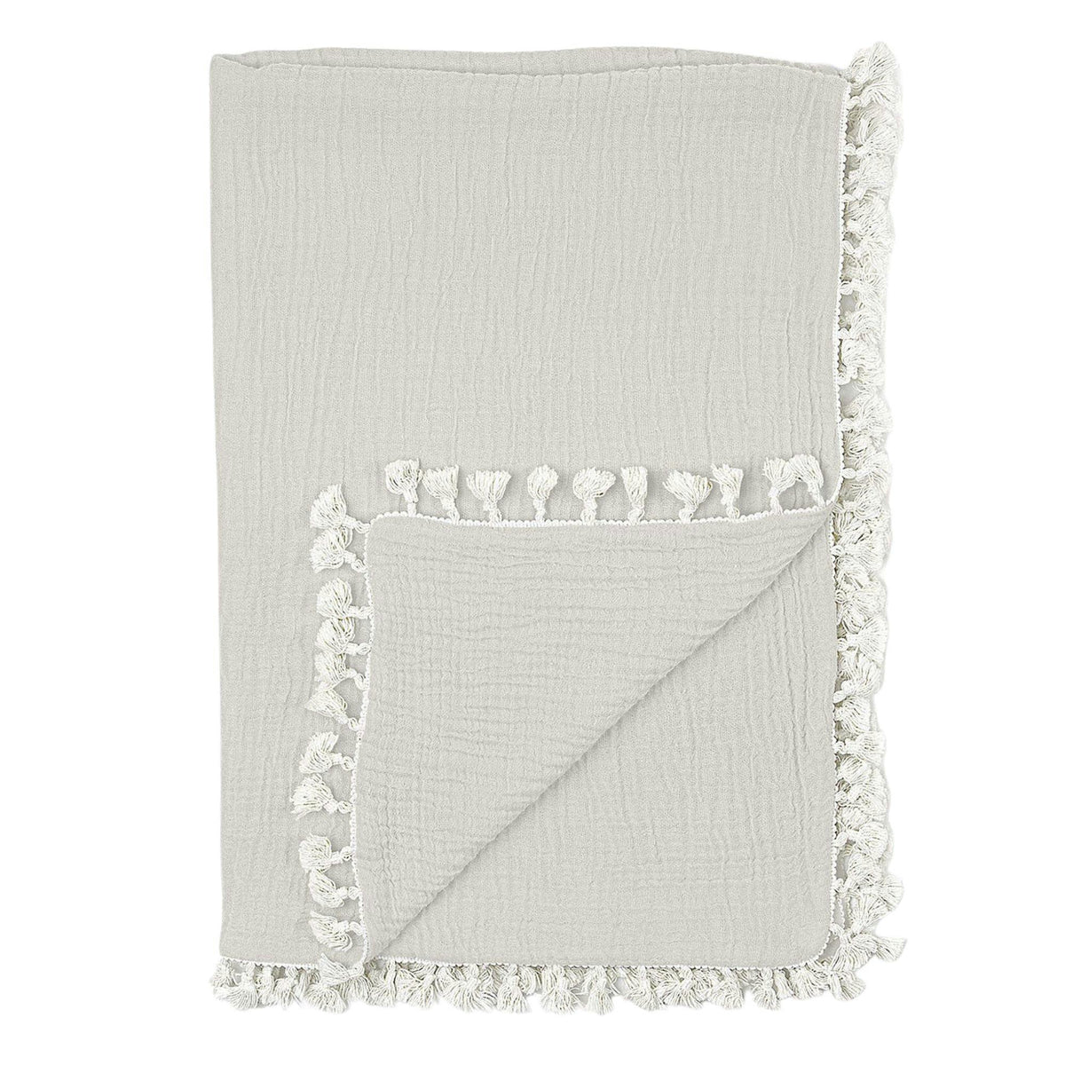 6-Layer Cotton Muslin Baby Blanket (Moonstone Grey)