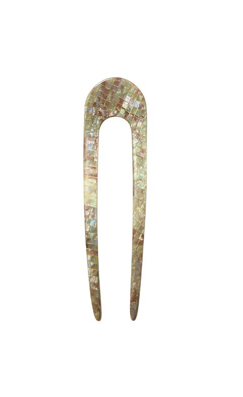 French Hair Pin in Gem Checker