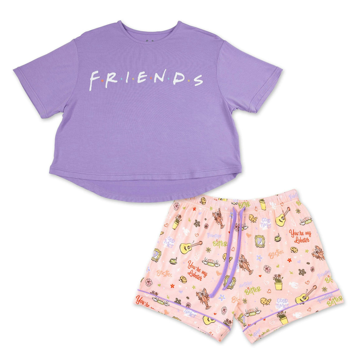 FRIENDS™: You're My Lobster Bamboo Women's Pajama Shorts Set