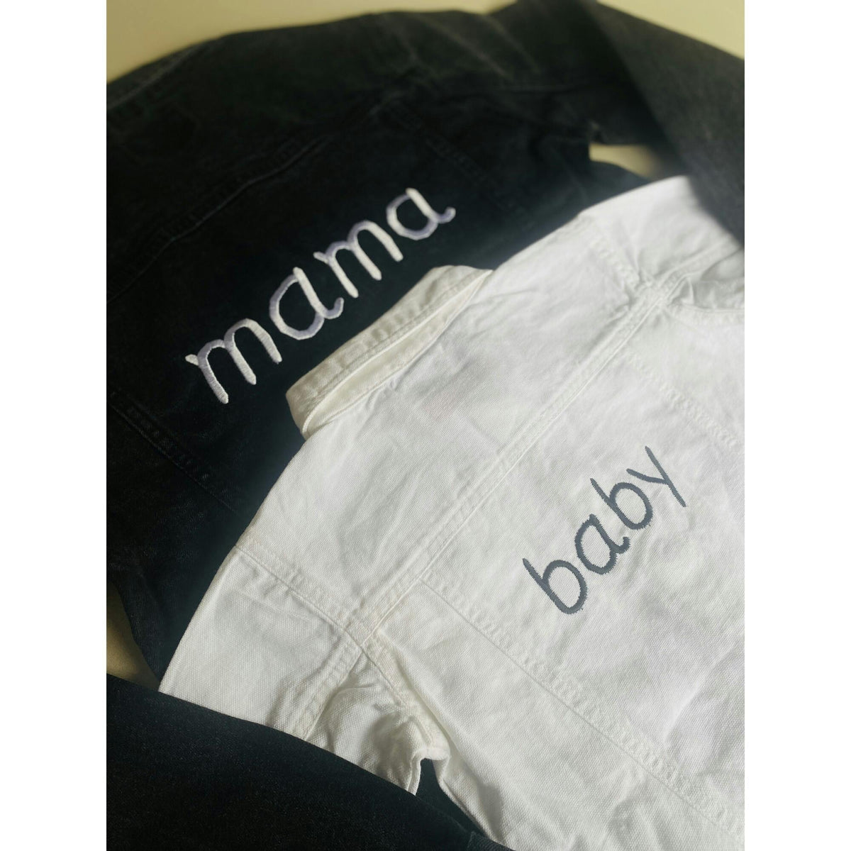 "baby" White Denim Jacket