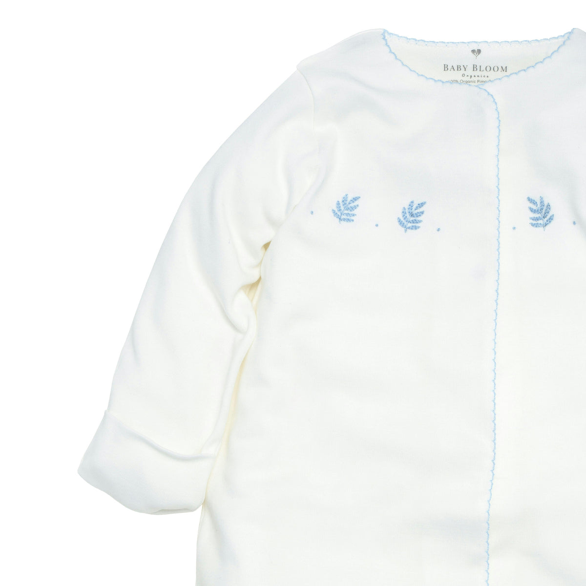 Organic Pima Baby Gown Palm Blue