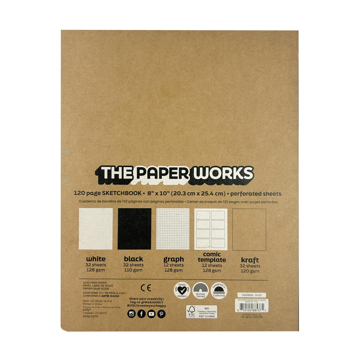 The Paper Works Sketchbook - 120 Pages